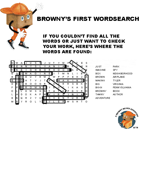 Browny's First Wordsearch
